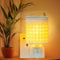 Plug in Wax Melt Burners Wall Ceramic Electric Wax Burner for Wax Melts Night Light Aroma Lamp Wax Burner Essential Oil Burner for Home Bedroom Living Room Gifts Decor(Sundust Grid)