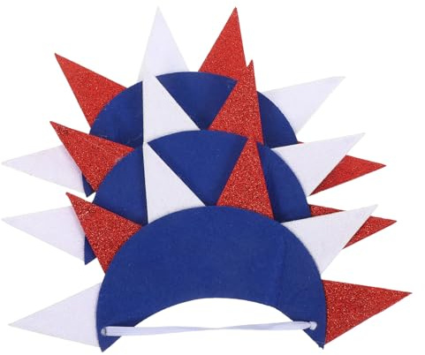WEKAMOS 3 Stück Liberty Headband aus Atmungsaktivem Vliesstoff mit Elastischem Glitzerndem Design Patriotisches Passendes Kopfschmuck Of July Independence Day Party und Amerikanische