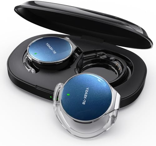 On Ear Headphones Bluetooth 5.4, Noise Cancelling Open Ear Headphones Wireless, Water-Drop Shaped Clip On Sport Headset Bluetooth with 4 Microphone, Comfort Fit Earphones with Long Battery Life