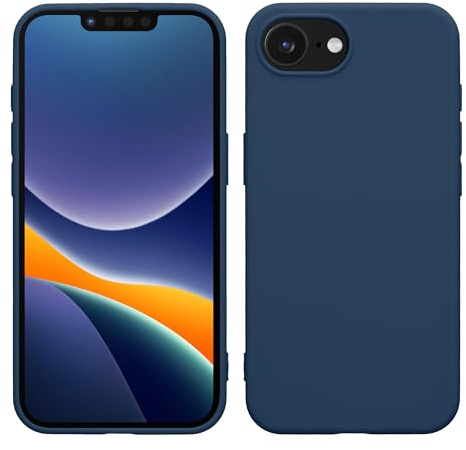 kwmobile Hülle für Apple iPhone 17e / iPhone 16e TPU Case - Handyhülle unterstützt kabelloses Laden, Flexible Schutzhülle, gummiertes Cover in Marineblau