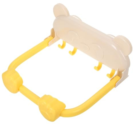 DIYEAH Support Mural Pliable pour Lavabo Ventouse – Étagère de Rangement Abs Jaune sans Perçage – Organisateur Multifonction pour Salle de Bain et Toilettes – Gain de Place pour Espaces