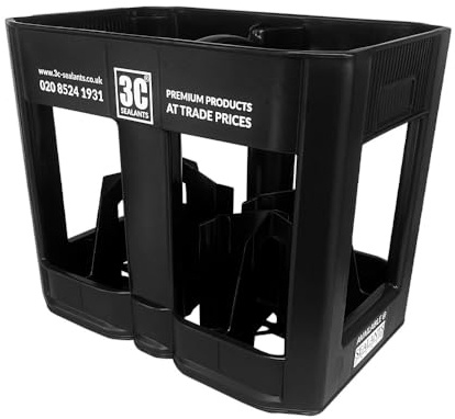 3C Sealants Caisse à cartouches de mastic – Peut contenir 12 tubes en silicone et adhésifs – Boîte de rangement et de transport robuste pour mastic, mastics et mastics – Organiseur robuste pour une