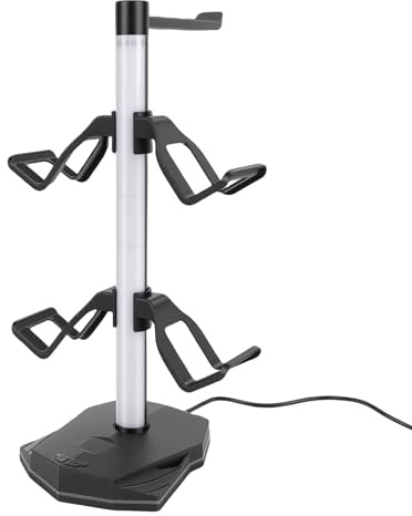 Sorandy Headphone and Controller Stand, Gaming Headphone Stand, Controller Holder with RGB Light Modes, 2 USB Ports & 1 Type C Port, Ideal for Gamelover