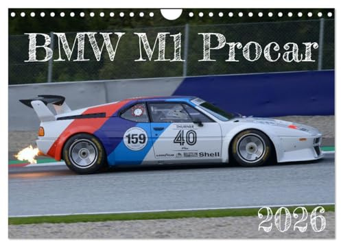 BMW M1 Procar (Wandkalender 2026 DIN A4 quer), CALVENDO Monatskalender: Rennautolegende BMW M1 Procar im Renneinsatz (CALVENDO Sport)