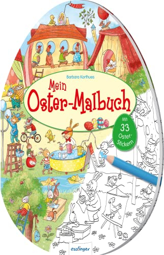 Mein Oster-Malbuch: Mit Oster-Stickern, ab 4 Jahren
