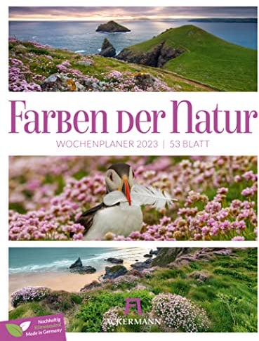 Farben der Natur - Wochenplaner Kalender 2023, Wandkalender im Hochformat (25x33 cm) - Triplet - Wochenkalender mit Rätseln und Sudokus