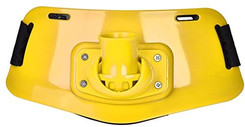 Dilwe Angelrutenhalter Einstellbare Kampfgürtel Stand Up Halter Rod Racks Gürtel für Angeln(Gelb)