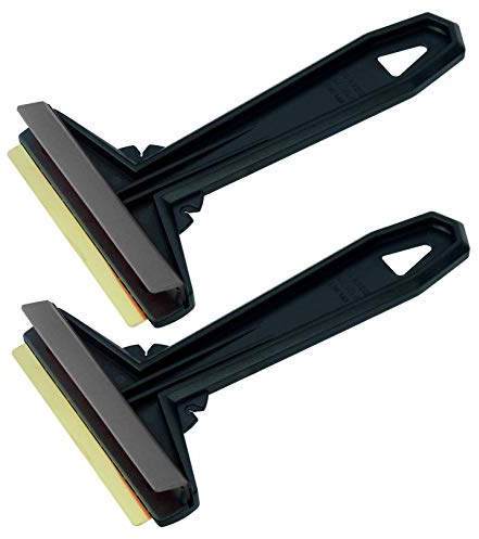 Eiskratzer Auto [2 Stück] - TESTSIEGER 2024* - schnell, mühelos & schonend - Murska Scheibenkratzer Auto Messing - effizienter Schneekratzer Auto - Premium HIPS & Messingklinge - Finnland Schwarz-Grau