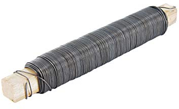 25x INDUTEC Wickeldraht Bindedraht Blumendraht auf Holzstab - schwarz blau geglüht - DS: 0,65 mm - a 100 g