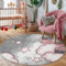 Carpettex Kinderteppich süße Bär Design Pink 120 cm Rund - Kurzflor Teppich Kinderzimmer für Mädchen und Jungen Pflegeleicht Weich - Waschbarer Spielteppich Babyteppich Gaming Teppich Babyzimmer