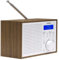 Denver DAB-46 DAB/DAB+ Digital & FM Portable Radio with Dual Alarm Clock – Mains & Battery, Snooze & Sleep, Real Wood Effect Finish
