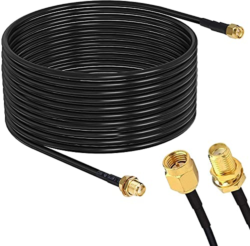 RUNCCI-YUN 6M Antenne WiFi Extension Câble, Câble d’Extension RG174, Rallonge Antenne WLAN, Câble Coaxial SMA, Antenne SMA,pour 0~3G LTE WLAN FPV HomeMatic Ccu2 Cc1101 Huawei routeur