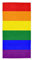 WowPrint Rainbow Gay Pride Handtuch, schnelltrocknend, für Sport, Fitnessstudio, Yoga, Strand, Bad, Wandern, Schwimmen, Dusche, Reisen, 76 x 38 cm