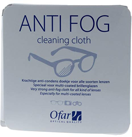 Blaues Brillenputztuch Ultra Antifog mit effektiver Antibeschlag Wirkung 13 x 13 cm