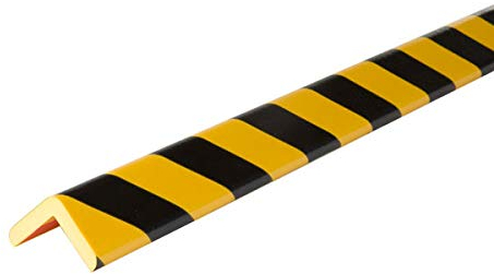 Betriebsausstattung24® Eckschutzprofil Typ H+ | gelb/schwarz | selbstklebend | Länge: 1,0 m
