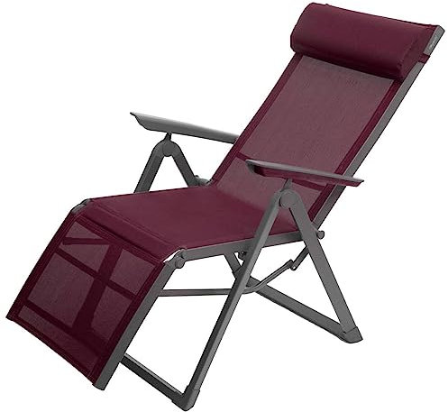 Hespéride - Fauteuil de Jardin inclinable Decima Bordeaux et Graphite