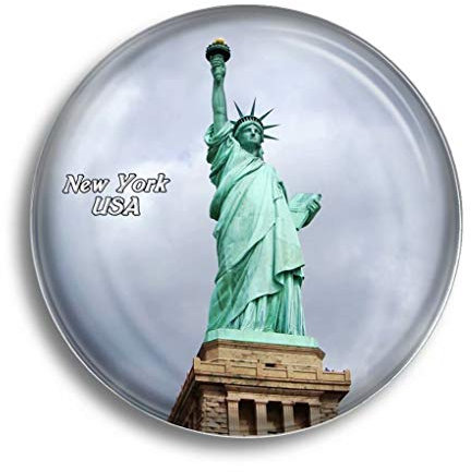 Imán para nevera, Estados Unidos, Estatua de la Libertad, Nueva York, imanes de cristal para nevera, recuerdos, bonito imán de cristal, decoración para pizarra blanca, oficina, hogar, regalo