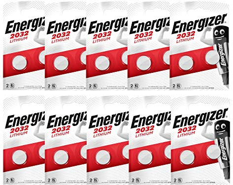 Energizer CR2032 - Batterie al litio 3V - Confezione da 10 blister da 2 batterie (totale 20 batterie)