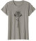 Yogakleidung & Meditations Geschenke für Frauen Lotusblüte Yoga Namaste T-Shirt Grau S Retro Geblümt Klassisch geschnitten Rundhals-Ausschnitt Kurzarm Frauen Damen Yoga T-Shirt