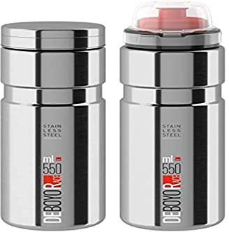 Elite Unisex – Erwachsene Deboyo Trinkflasche, Silver, 550 ml