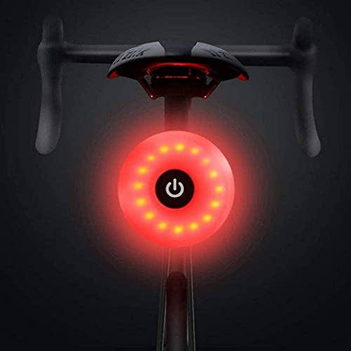 NK Luz Trasera LED Bicicleta - 5 Modos de Luz, Recargable, Puerto Carga DC5V 1A, Micro USB, IPX5 Resistencia Agua, Ligera y Duradera, Fácil Instalación (Compatible con Todas Las Bicicletas) (Negro)