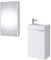 Planetmöbel Waschtischunterschrank mit Spiegelschrank Badmöbel Set 40cm für Badezimmer Gäste WC Weiß