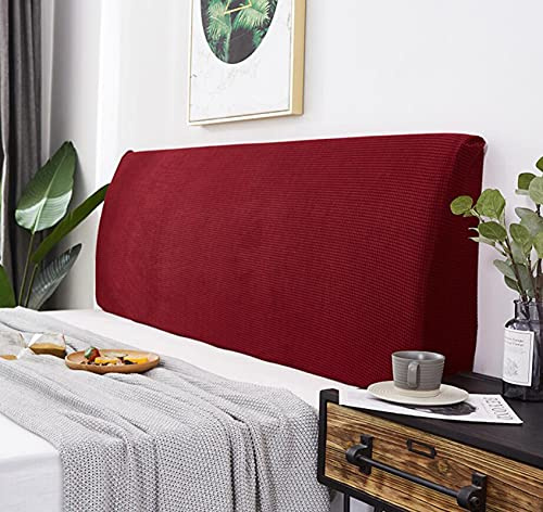 APTBJKUiU Bettkopfteil Hussen Kopfteilbezug Staubdicht Verdicken Dehnbar Bett Kopfteil Staubdicht Abdeckung 360° Rundum-Paket Für Schlafzimmerdekoration Dekor rot 180cm(71-79)
