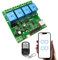 Jane Eyre 4 Kanal WLAN Instantienrelais Self Lock Switch Modul mit 433 MHz RF Fernbedienung, DIY Garagentür Schaltermodul Ewelink App Steuerung, kompatibel mit dem Alexa Goolution Assistant