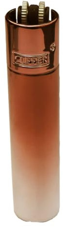 Clipper Metall Gas-Feuerzeug (Gradient Silver/Gold/Bronze) mit SOFORTGRAVUR +VORSCHAU: Gravur inklusive (Gasfeuerzeug, nachfüllbar)