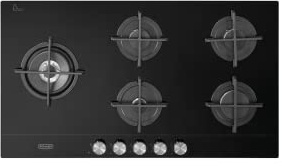 iperbriko Piano Cottura a Gas 5 fuochi in vetroceramica