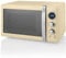 Swan Retro SM22030CNEU Microonde Digitale 20L, 5 Livelli di Potenza, Funzione di Scongelamento, Timer 60 Minuti, Porta Effetto Specchio, Piatto Girevole 27 cm, Design Vintage, Crema