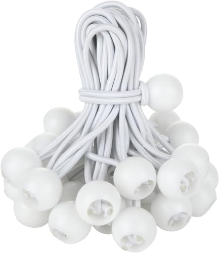GOYADA 75 elastische Spanngummis mit Kugel, elastische Sandow für Bache, Planen, Plakate, Camping, Vorhänge, Verlängerungsgurt, 120 mm