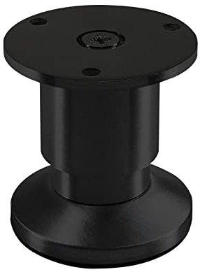 SOTECH Pied de meuble TERRA hauteur 50 mm noir anodisé Pied de canapé réglable en hauteur jusqu'à max. 15 mm, charge 250 kg