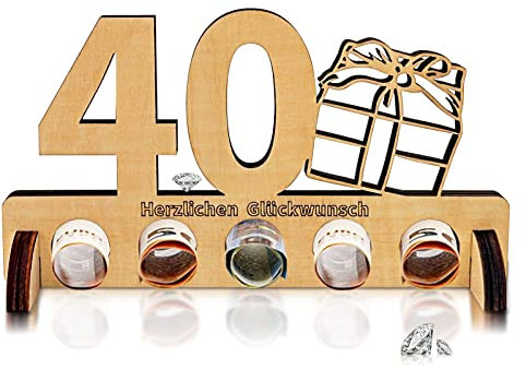 40. Geburtstag Geldgeschenk Holz, Geschenk zum 40.Geburtstag, Ausgefallenes Geldgeschenk Geburtstag Coole Geschenkideen - Für Freunde, Familie Kreatives Geldgeschenke zum Jubiläum (40)