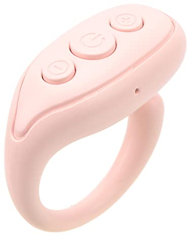 Bluetooth-Fernbedienungs-Seitenwender, Fingerring-Scrollen für TikTok, BT 5.3, Große Kapazität, IOS Android-kompatibel, Wiederaufladbar, Unterstützt Kamera und App für (Rosa)