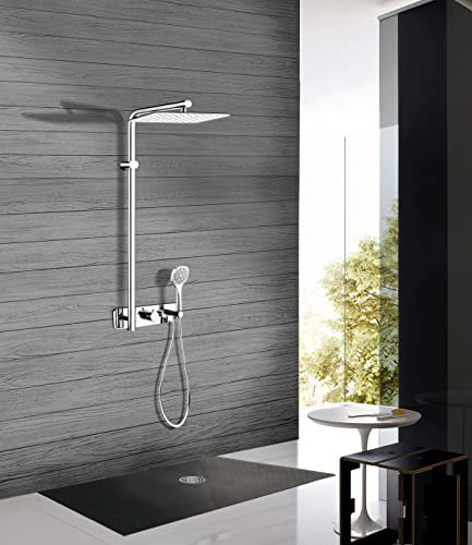 PAINI FRANCE ROBINETTERIE Colonne de douche thermostatique à encastrer Onix Chrome - Douche et baignoire