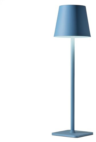 HAJINLU Cordless Table Lamp Battery Operated Rechargeable for Dinning Table Home Decor Bedside Nightstand Small Night Light (Blue)