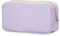Trousse Trucchi Donna Borsa Cosmetica da Viaggio Piccolo Borsa Cosmetica Portatile con Tasca Interna in Morbida Pelle Pu Beauty Case, Viola Attesa Brevetto