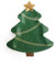 Platos de árbol de Navidad, paquete de 15, platos verdes con forma de árbol de Navidad, perfectos para fiestas de Navidad y eventos