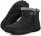 Gaatpot Barefoot Stivaletti Donna Stivali da Neve Invernali Uomo Stivaletto Caldi Fodera Scarpe Cerniera Con Pianta Larga Nero 42