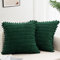 ZWJD 2er Set Kissenbezug 60x60 Kordsamt Sofakissen Weiche Kissenhülle Boho Kissenbezüge Dekokissen Moderne Kissen Deko für Couch Schlafzimmer Zuhause Auto Dekor Zierkissenbezüge Dunkelgrün