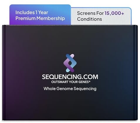 Whole Genome Sequencing Bundle | Genetic Testing WGS Kit | All-in-One DNA Test | Personalized Health, Disease Screening, Carrier Status, Health Predispositions & Wellness Reports