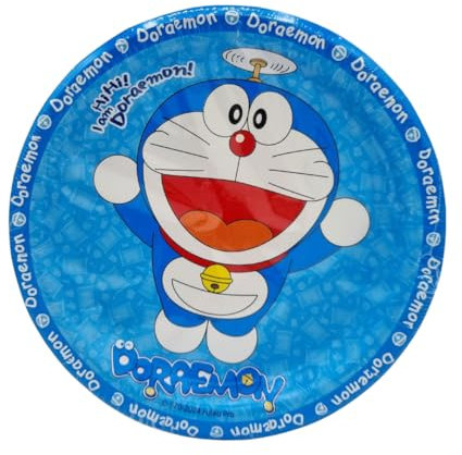 BeenSmile, DORAEMON 8 PIATTI 18 CM, Piatti Monouso per Feste di Compleanno per Bambini, Articoli per Decorazioni di Feste a Tema