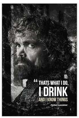 Game of Thrones Tyrion Lannister Poster, Leinwand, Poster, Schlafzimmer-Dekor, Sportlandschaft, Büro, Raumdekoration, Geschenk, ungerahmt, 20 x 30 cm
