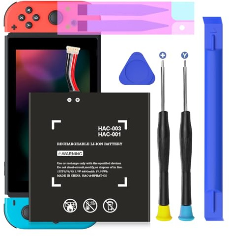 SHENMZ 4800mAh High-Capacity Nintendo Switch Battery Replacement for HAC-001 HAC-003 with Tool Kit