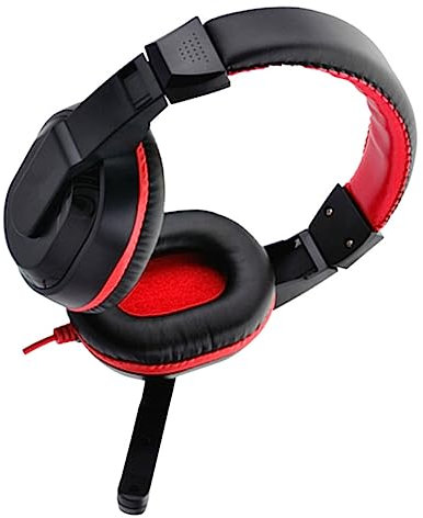 Veemoon Wired Pc Headset Microphone Stereo Over-ear Gaming Headphones Comfortable Design Compatible Laptop and Computer Multimedia Use Random Color