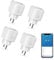 Jinvoo Zigbee-Steckdose,Smart Steckdose, Stromüberwachung, Alexa-Steckdose kompatibel mit Philips Hue, Tuya Hue, Alexa, Google Home, APP-Fernbedienung，erfordert HUE Bridge, 16 A, 4 Pack
