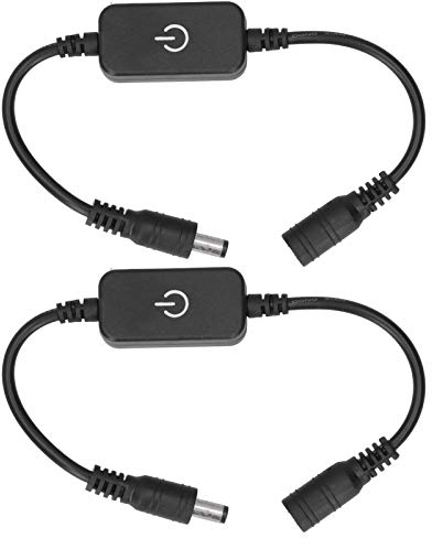LED Touch Dimmer, 2pcs LED Strip Dimmer Switch Brightness Controller On Off Switch DC Inline Switch Manual Controller LED Tape, Wall Dimmer Switches