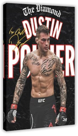 NWGACS Dustin Poirier Poster sur toile Motif athlète de boxe 30 x 45 cm