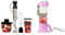 Kenmore Hand Blender 4-in-1 Immersion Blender Electric Food Chopper 700ml Variable Speed Hand Blender + Total Chef Portable Blender 600ml Personal USB Rechargeable Mini Blender with 6 Blades Lilac